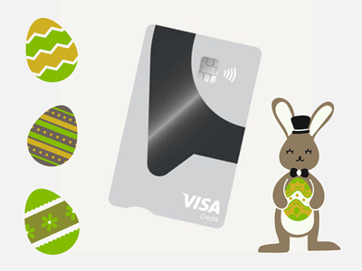 Rabatt kredittkort grå