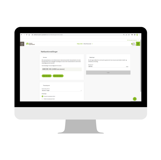 Nettbankinnstillinger BM